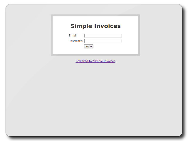 simple invoices default database login